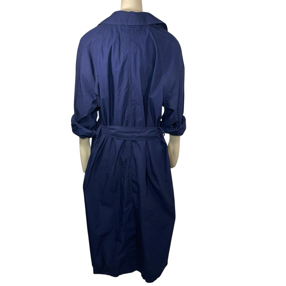 Gap oversized MAC coat lightweight trench  Navy sz L - Picture 3 of 11